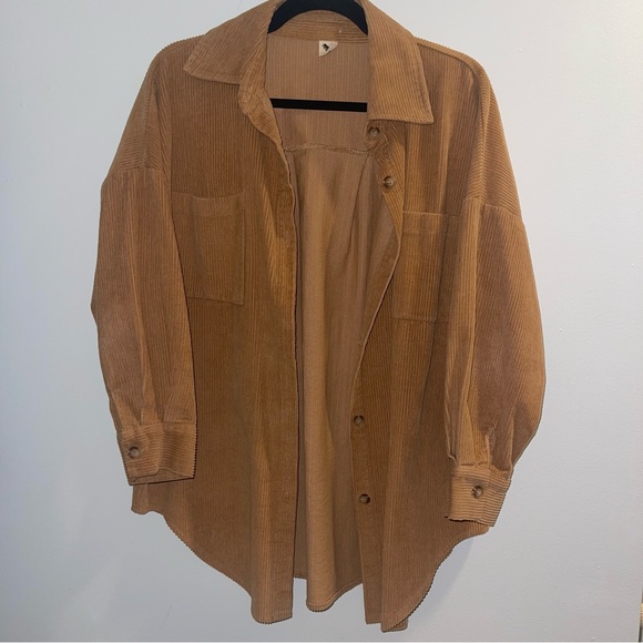 Jackets & Blazers - Tan Corduroy Women's Jacket